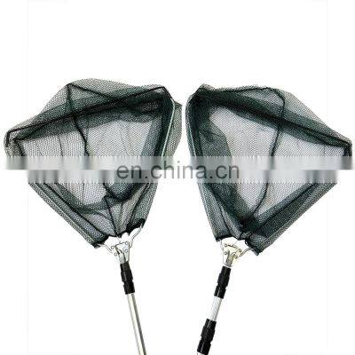 Factory Direct Portable landing net fishing 1.5m telescopic 3 sections hand fishing net