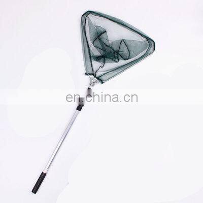 2021 New Hot Sale Portable telescopic 3 sections triangle fly fishing net landing net for fly fishing