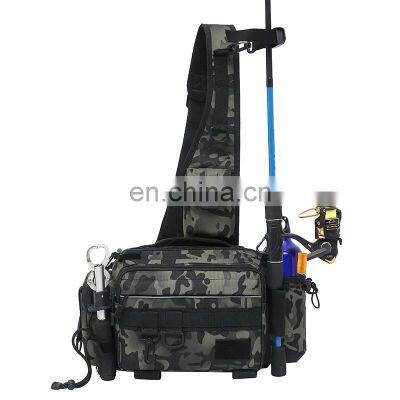 Fishing Tackle Bag Single Shoulder Crossbody Bags Waist Pack Fish Lures Gear Utility Storage Fishing Box Bag