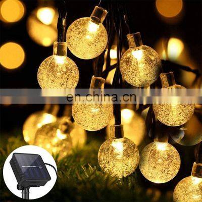 21ft holidays lightings outdoor string lights outdoor waterproof crystal Ball Decorative solar string lights