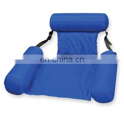 Customizable portable folding inflatable summer beach swimming lounge floating pool chair