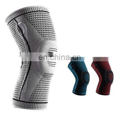 Silicone Protective Gear Sports Fitness Nylon Black Knee & Elbow Pads Brace Compression Sleeve Knee Support for Running