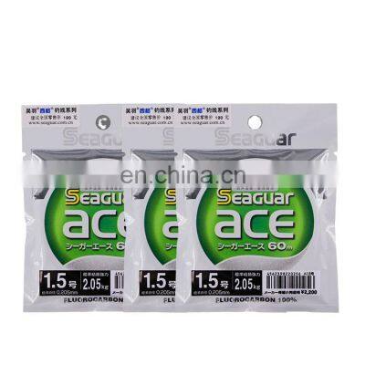 High Quality Multifilament Special Custom SEAGUAR 60m Fluorocarbon Fishing Line