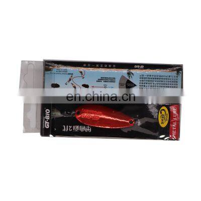 GT-BIO Fishing glitter Jig Lures Super Hard Spoon Lead Fish Artificial Bait Fishing Lures
