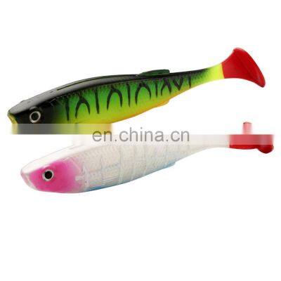 JOHNCOO 3pcs big game 100mm 11.5G Easy Shiner one up shad soft plastic lures fishing bait For Bass Pike Trout
