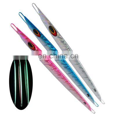 JOHNCOO 150G-300G Luminous Metal Jig Fish Jigging Lure Sardine Big Game Fishing Lure Saltwater