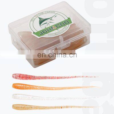 JOHNCOO 50pcs/box Soft Worm Rock Fish Lure Ocean Rock Lure Soft Fish Wobblers Carp Pesca Peche Soft Bait Jig Lure