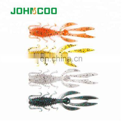 JOHNCOO 75mm 2.5g Artificial Fish Lure Soft Baits Fishing Shrimp Bait