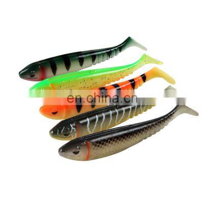 JOHNCOO Soft Bait Crazy Shiner Fishing Lure 75mm 100mm Soft Bait Silicone Bass Pike Minnow Swimbait Plastic Shad Lure