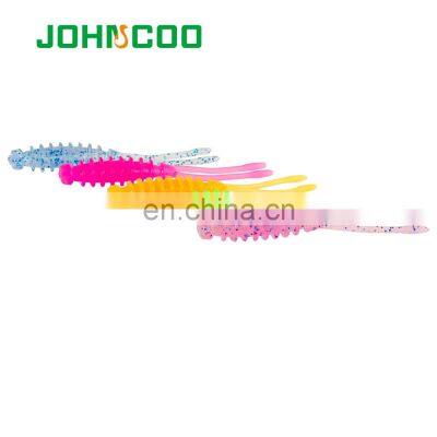 JOHNCOO 10pcs Floating Fishing Lure Soft Bait 48mm 0.44g TPR Soft Worm Swimbait Artificial Lure