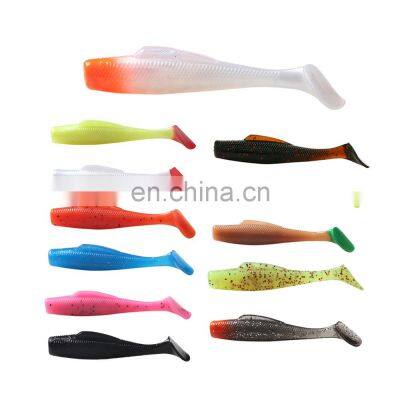 JOHNCOO 2021 Hot Sale 8cm Paddle Tail TPE Material Soft Bait Minnowz Fishing Lures