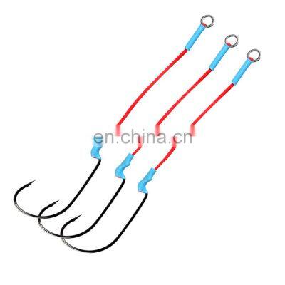 JOHNCOO New Arrival Hook High Carbon Steel Crank Red Assist Hook Soft Bait Fishing Hook