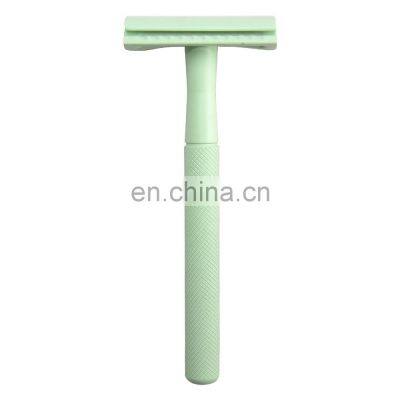 High Quality Green Color Metal Double Edge Safety Razor Mens Shaving