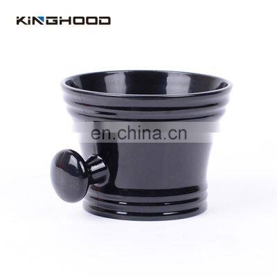 Wholesale Men Black Acrylic Shaving Bowls With Handle