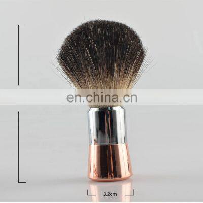 rose gold round shape metal handle shaving safety razor brush