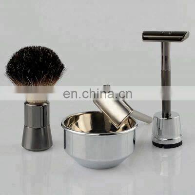 Own Brand Shaving Brush with Bowl and Safety Razor Set