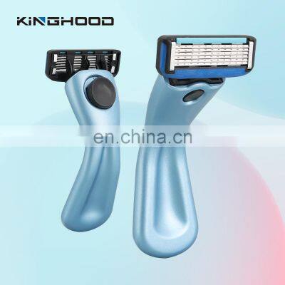 Private Label Metal Handle Barber Shaving Six Blade Razor Safety Razor For Women And Men