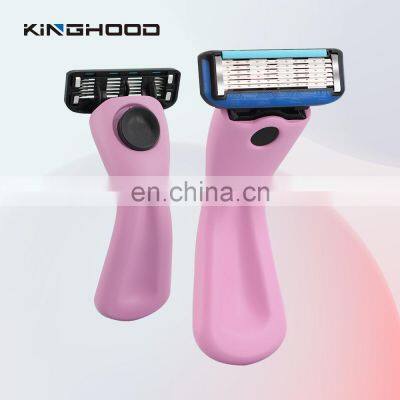Eco Friendly Shaving Razor Women Pink Color Adjustable Double Edge Safety Shaving Razor