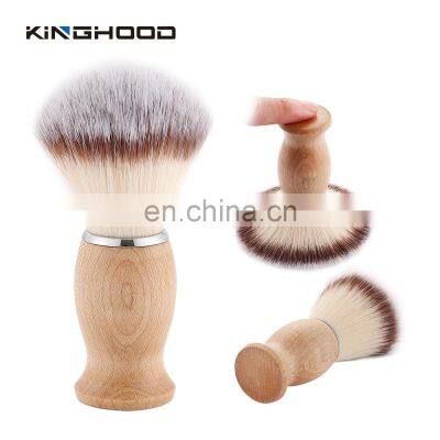 Wholesales Eco Friendly Bamboo Synthetic Hair Men Wood Handle Shaving Brush Bear Brush