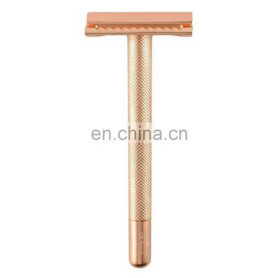 Luxury Double Edge Matte Gold Blade Shaving Razor