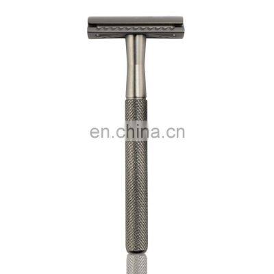 Classic Old Style Hair Removal Daily Use Black Metal Safety Best Double Edge Shaving Razor