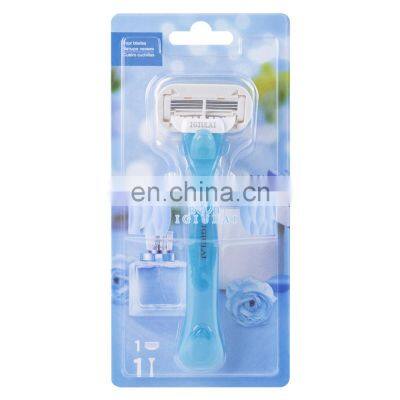 Smooth Women Body Hair Shaving Blades 4 blades Safety Hair Remover Razor Blades Female Bikini Razor Private LOGO F-0052