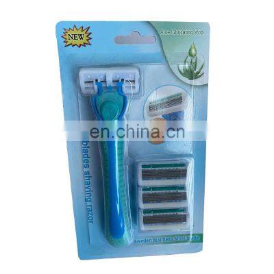 6 Blades Disposable Razor For Men Stainless Steel Shaving Blade Sharp Beard Tool High Quality Factory Male Razor CM6-03