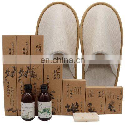 Hotel toothbrush comb soap straw environmental protection kit