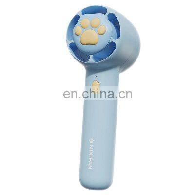 Xiaomi Sothing Cute Cat Paw Handheld Fan 3 Speeds Rechargeable Fan for Desktop Office Outdoor Portable Electric Mini Fan