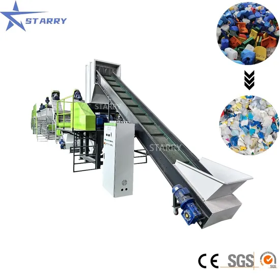 Plastic Washing Line PE Pipe Hot Washing Equipment LDPE Film Recycling Plant