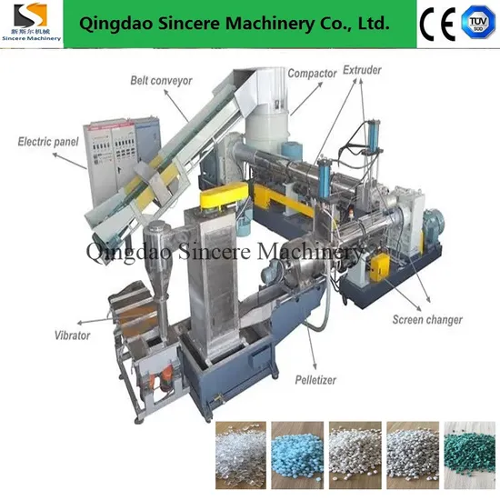 Plastic Parallel Twin-Screw Extruder Pelletizing Line with High Capacity 1000-1500kgh