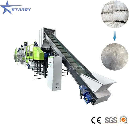 Waste Plastic PP Cement Bag Jumbo Bag Recycling Washing Machine