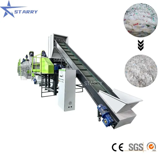Rigid PP PE Pet Flakes Recycled Plastic Recycling Washing Machine