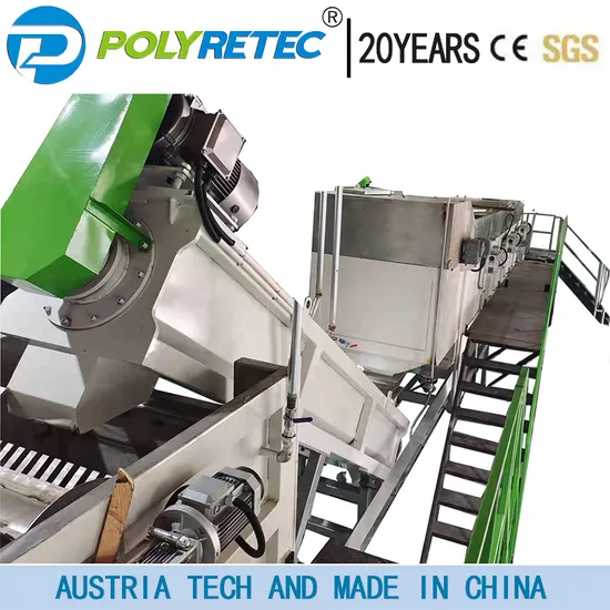 Waste Plastic PE/PP/HDPE/LDPE Bulk Ton Bag/ Agricultural Film/ Shopping Bag Flakes Scraps Crushing Recycling Washing Machine Production Line