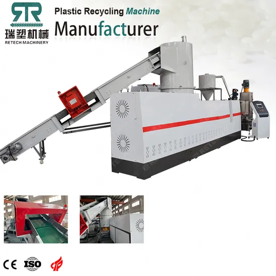 Plastic Waste Scrap Machine PP PE Film Recycled Granulating Pelletizer