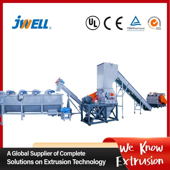 Jwell Plastic Crushing Washing Recycling Machine for Waste Recycle Line