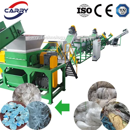Carry Hot Sale 1000 Kg/H PE Waste Film PP Woven Bag Recycling Crushing Plastic Washing Machine