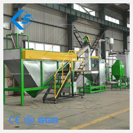 New-Tech Plastic Recycling Machine for Pet Bottle Crushing Washing Drying to Flakes
