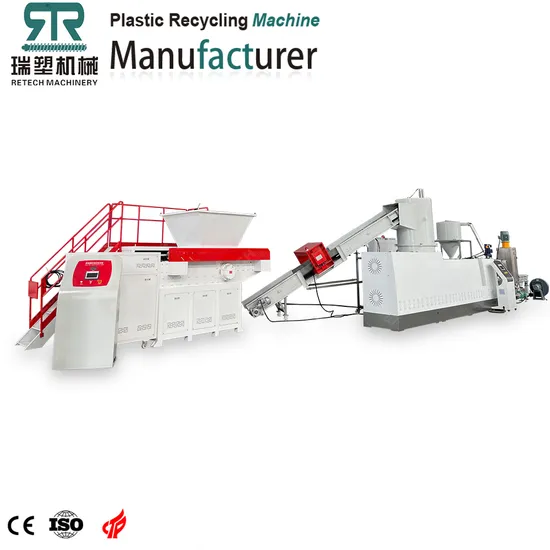 Customized PP PE Film Recycling Granulating Line Waste Plastic Pelletizing Machine