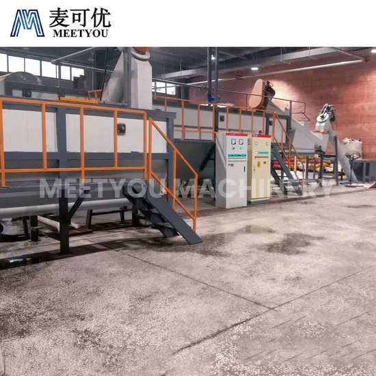 Meetyou Machinery Pet Bottle Washing Line High-Quality China PP PE Precise Temperature Control Hard Plastic Washing Line Supplier Configure The Control Cabinet