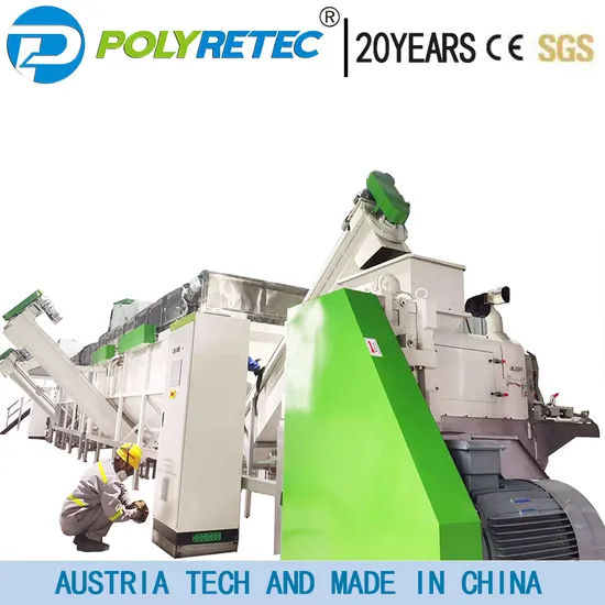 High Output Full Automatic Plastic Recycling Machine Price for PE PP BOPP Film Bag Re-Use Machine