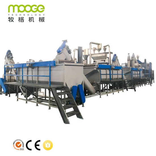 polyester staple fiber making machine PET washing line plastic bottle recycling machine