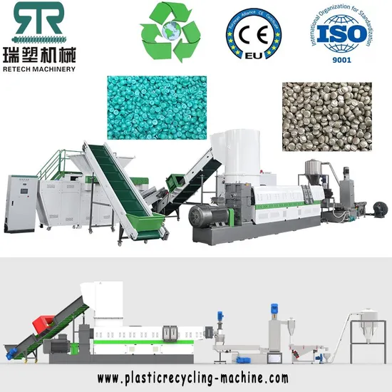 PP/PE /LDPE/HDPE/LLDPE Film Scraps Jumbo Bags Woven Bags Double Stage Pelletizing Machine