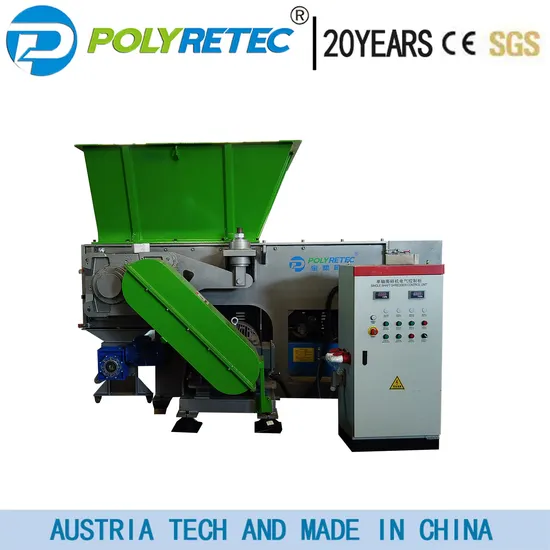 Paper Cardboard, Carton, Paper Tube and Core Shredder Recycling Machine