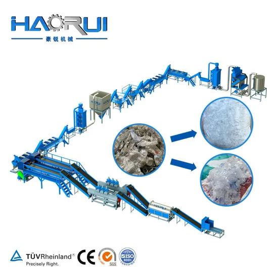 CE Approved Pet Haorui Film 500-7000kg Flakes Washing Plastic Recycling Machine