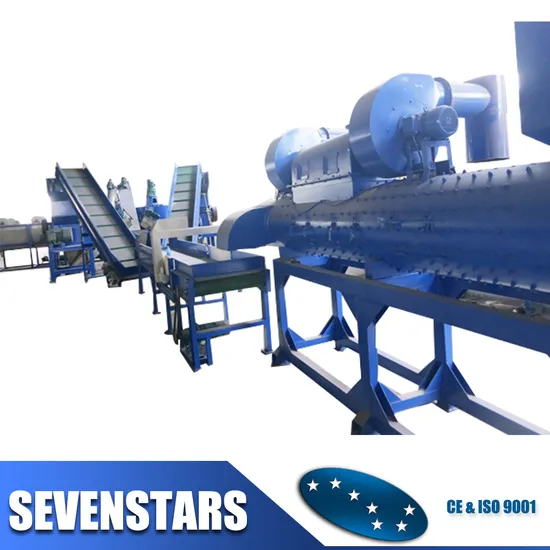 Plastic HDPE Pet Bottle Flakes Washing Recycling Pelletizer Crushing Washing Machine