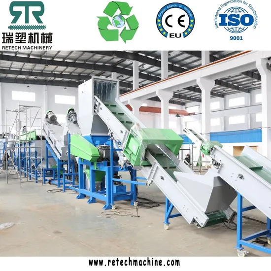 HDPE Milk Bottle/LDPE Agricultural Film/PP Woven Big Bag/PE Regrind Plastic Recycling Washing Line