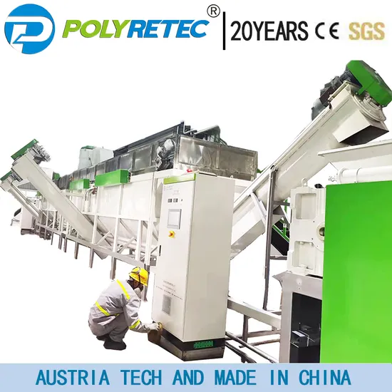 High Quality PE PP Waste Garbage Plastic Pet PP PE HDPE Hard Bottle Flakes Buckets Film Washing and Recycling Machinery Line