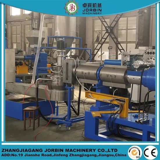 Double Stage Extruder Pelletizing Line PP PE LDPE HDPE with Water Cooling
