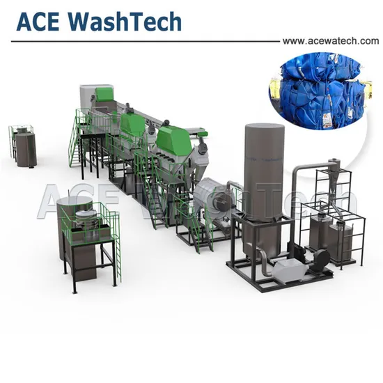 Plastic Food Container Crushing Washing Drying Line